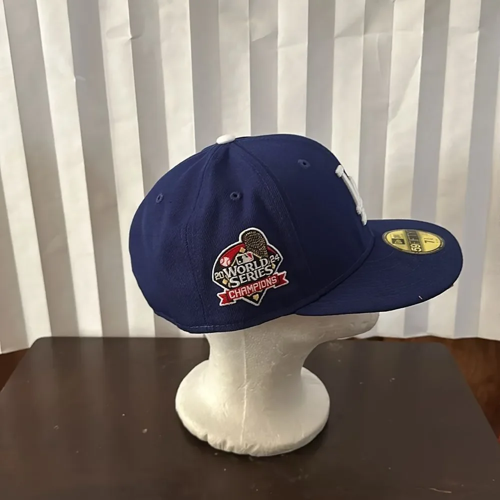 Los Angeles Dodgers World Series Fitted Hat MLB 2024 World Series Size 7 3/4